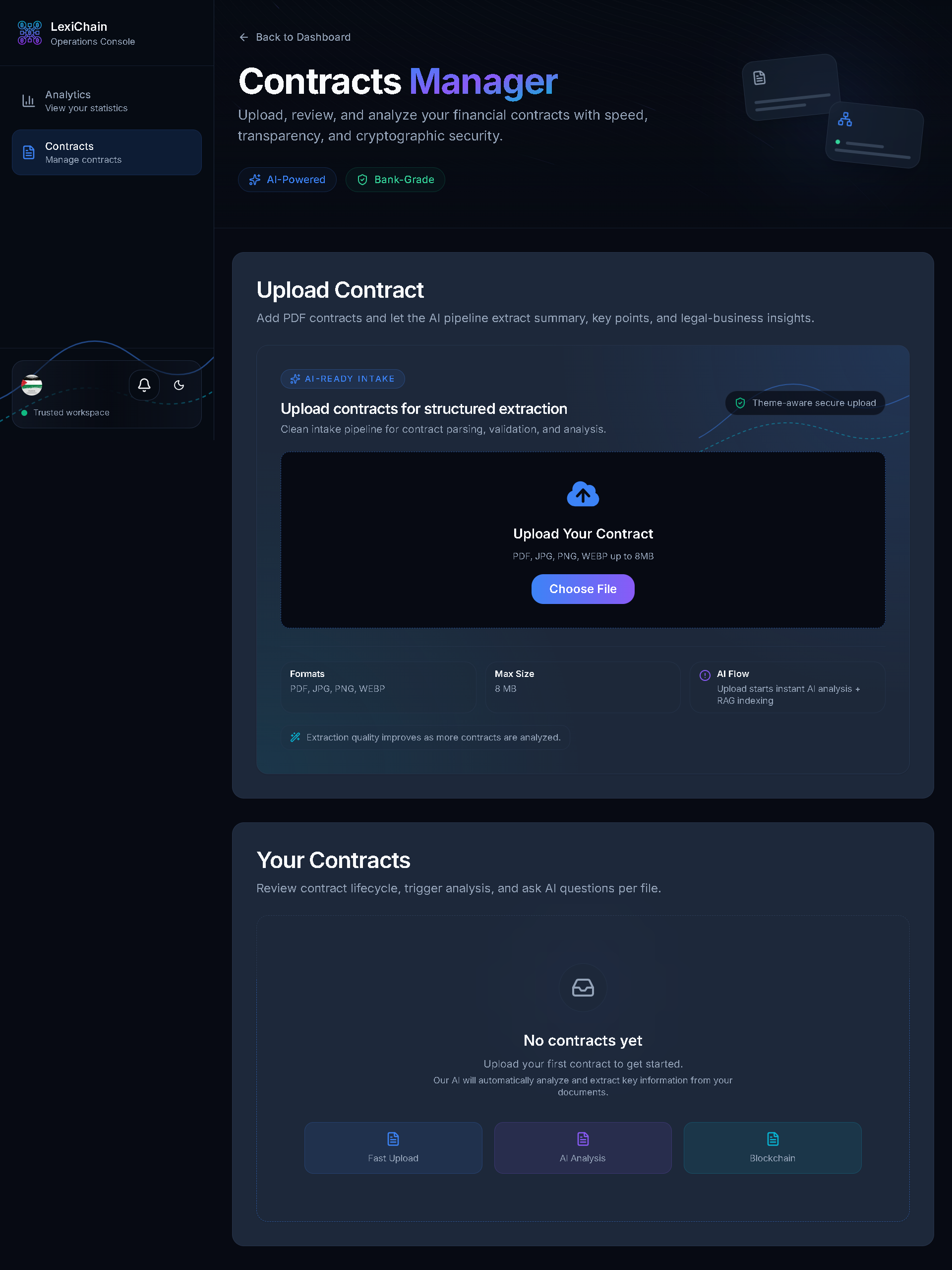 Contracts view